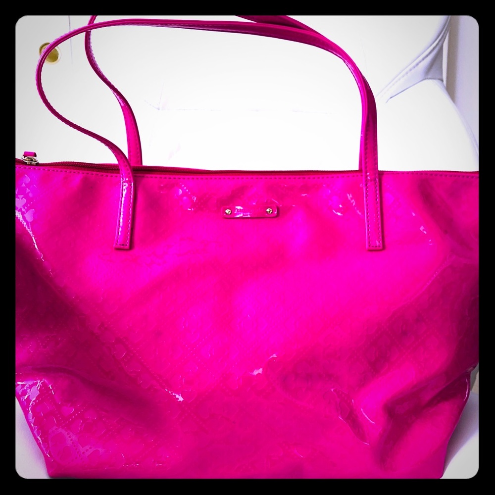 Kate Spade ♠️ Patent Leather Fuschia Tote